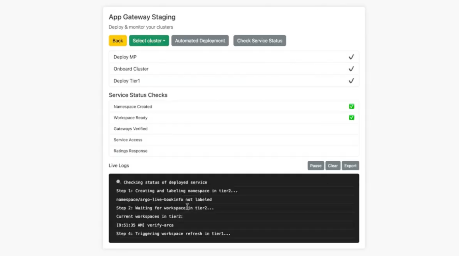 Deploy the productpage service